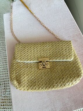 Woven Straw Tote or Hat in Natural Beige
